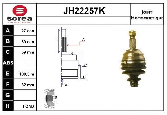 SNRA JH22257K CV joint JH22257K: Buy near me in Poland at 2407.PL - Good price!