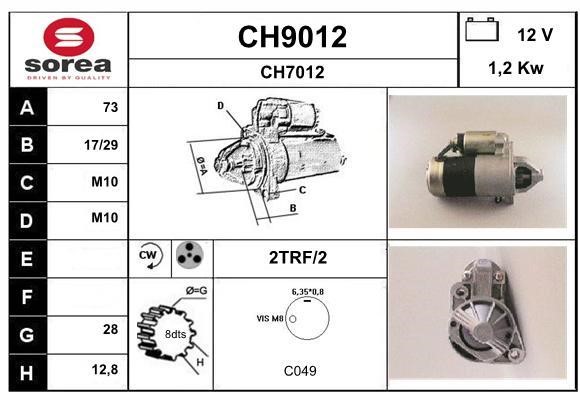 SNRA CH9012 Starter CH9012: Buy near me in Poland at 2407.PL - Good price!