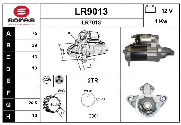 SNRA LR9013 Starter LR9013: Buy near me in Poland at 2407.PL - Good price!