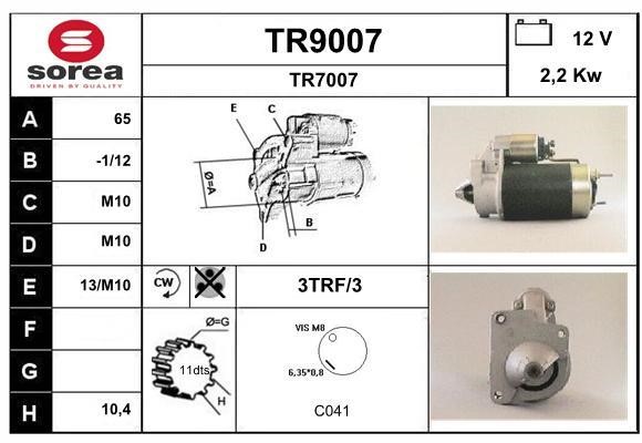 SNRA TR9007 Стартер TR9007: Приваблива ціна - Купити у Польщі на 2407.PL!