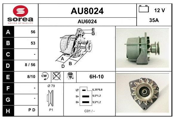 SNRA AU8024 Alternator AU8024: Dobra cena w Polsce na 2407.PL - Kup Teraz!