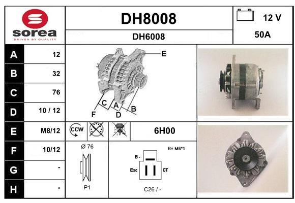 SNRA DH8008 Alternator DH8008: Dobra cena w Polsce na 2407.PL - Kup Teraz!