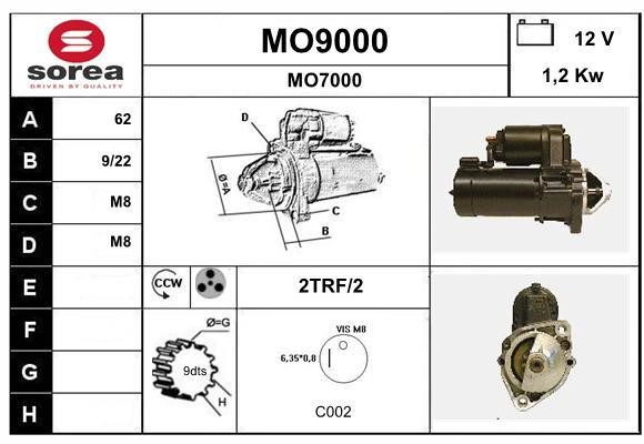 SNRA MO9000 Starter MO9000: Buy near me in Poland at 2407.PL - Good price!