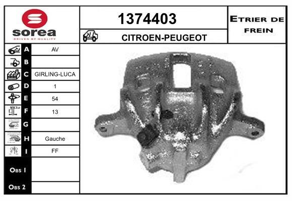 SNRA 1374403 Brake caliper 1374403: Buy near me in Poland at 2407.PL - Good price!