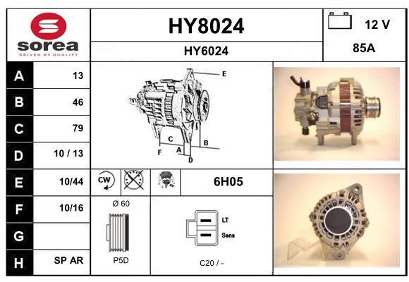 SNRA HY8024 Alternator HY8024: Dobra cena w Polsce na 2407.PL - Kup Teraz!