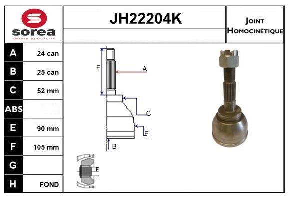 SNRA JH22204K CV joint JH22204K: Buy near me in Poland at 2407.PL - Good price!