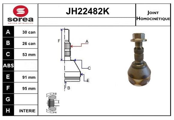 SNRA JH22482K Шарнир равных угловых скоростей (ШРУС) JH22482K: Отличная цена - Купить в Польше на 2407.PL!