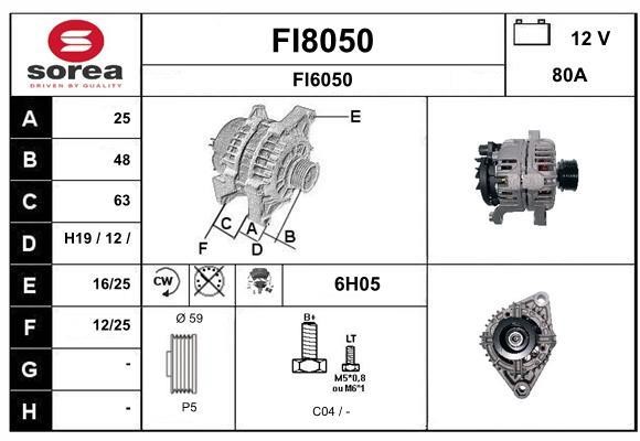 SNRA FI8050 Alternator FI8050: Dobra cena w Polsce na 2407.PL - Kup Teraz!