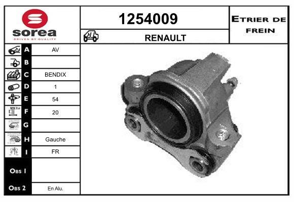 SNRA 1254009 Brake caliper 1254009: Buy near me in Poland at 2407.PL - Good price!