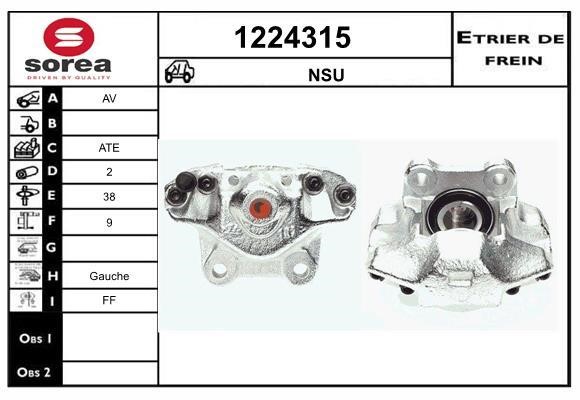 SNRA 1224315 Brake caliper 1224315: Buy near me in Poland at 2407.PL - Good price!