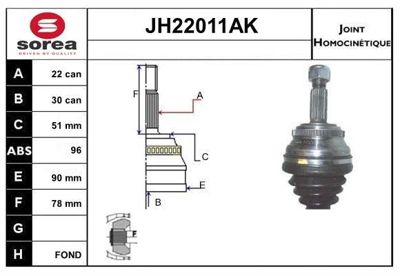 SNRA JH22011AK Przegub homokinetyczny JH22011AK: Dobra cena w Polsce na 2407.PL - Kup Teraz!