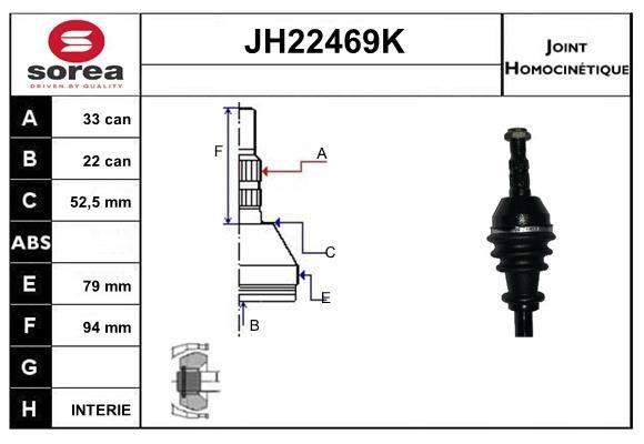 SNRA JH22469K CV joint JH22469K: Buy near me in Poland at 2407.PL - Good price!