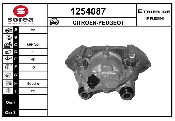 SNRA 1254087 Brake caliper front left 1254087: Buy near me in Poland at 2407.PL - Good price!