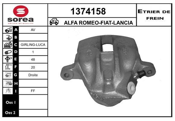 SNRA 1374158 Brake caliper 1374158: Buy near me at 2407.PL in Poland at an Affordable price!