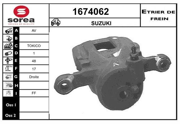 SNRA 1674062 Суппорт тормозной передний правый 1674062: Отличная цена - Купить в Польше на 2407.PL!