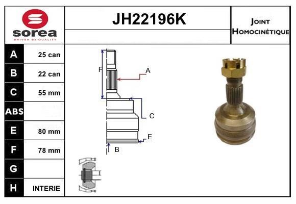 SNRA JH22196K CV joint JH22196K: Buy near me in Poland at 2407.PL - Good price!