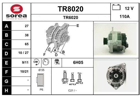SNRA TR8020 Alternator TR8020: Atrakcyjna cena w Polsce na 2407.PL - Zamów teraz!