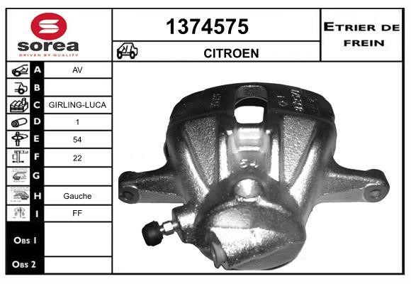 SNRA 1374575 Суппорт тормозной передний левый 1374575: Купить в Польше - Отличная цена на 2407.PL!