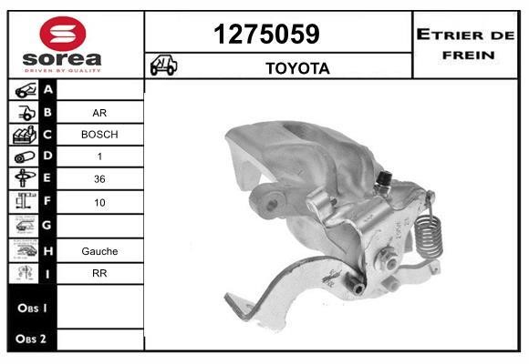 SNRA 1275059 Brake caliper rear left 1275059: Buy near me in Poland at 2407.PL - Good price!