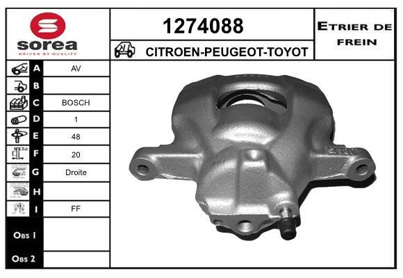 SNRA 1274088 Суппорт тормозной передний правый 1274088: Отличная цена - Купить в Польше на 2407.PL!
