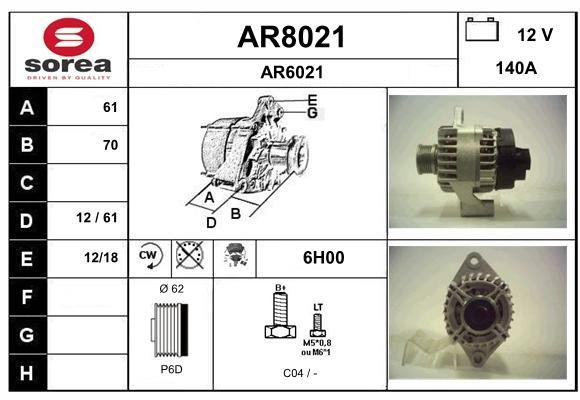 SNRA AR8021 Alternator AR8021: Dobra cena w Polsce na 2407.PL - Kup Teraz!