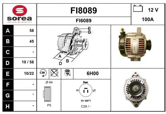 SNRA FI8089 Alternator FI8089: Dobra cena w Polsce na 2407.PL - Kup Teraz!