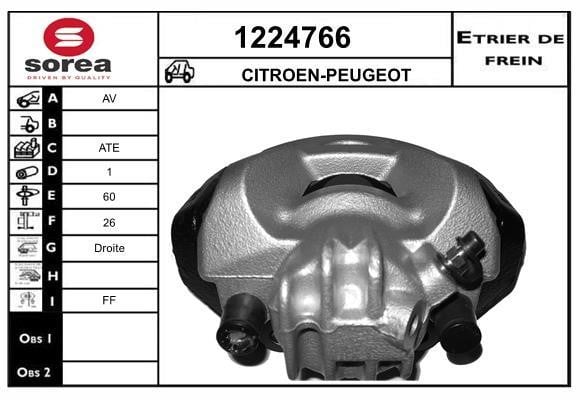 SNRA 1224766 Brake caliper front right 1224766: Buy near me in Poland at 2407.PL - Good price!