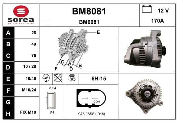 SNRA BM8081 Alternator BM8081: Atrakcyjna cena w Polsce na 2407.PL - Zamów teraz!