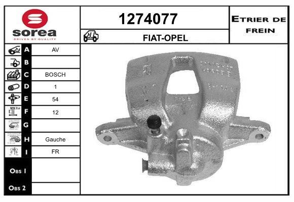 SNRA 1274077 Суппорт тормозной передний левый 1274077: Отличная цена - Купить в Польше на 2407.PL!