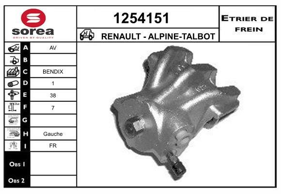 SNRA 1254151 Brake caliper 1254151: Buy near me in Poland at 2407.PL - Good price!