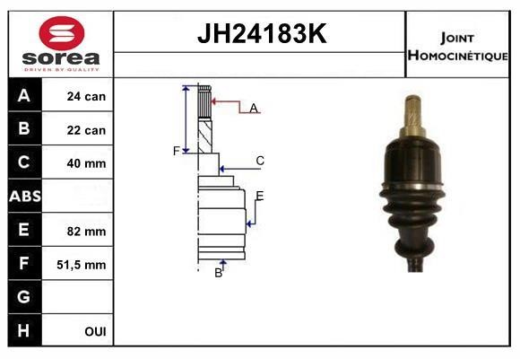 SNRA JH24183K CV joint JH24183K: Buy near me in Poland at 2407.PL - Good price!