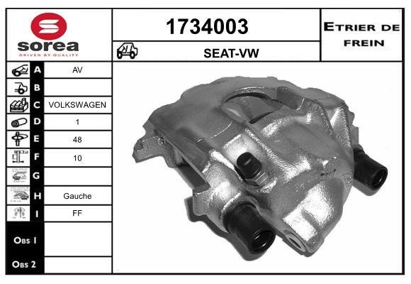 SNRA 1734003 Brake caliper 1734003: Buy near me in Poland at 2407.PL - Good price!