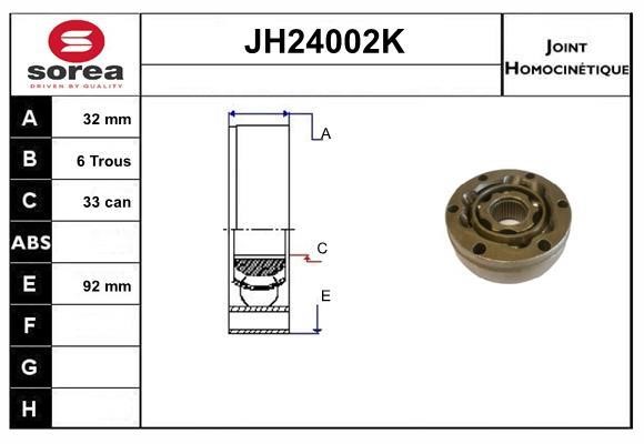SNRA JH24002K CV joint JH24002K: Buy near me in Poland at 2407.PL - Good price!