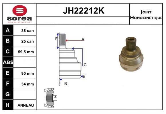 SNRA JH22212K Przegub homokinetyczny JH22212K: Dobra cena w Polsce na 2407.PL - Kup Teraz!