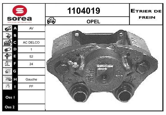 SNRA 1104019 Суппорт тормозной 1104019: Отличная цена - Купить в Польше на 2407.PL!
