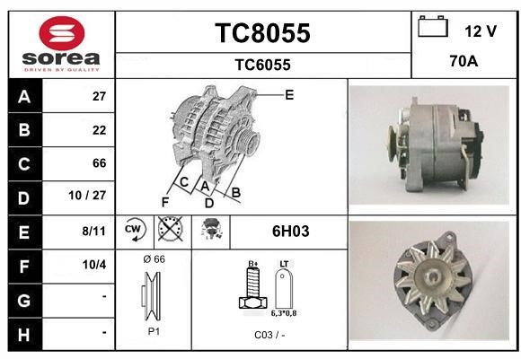 SNRA TC8055 Alternator TC8055: Dobra cena w Polsce na 2407.PL - Kup Teraz!