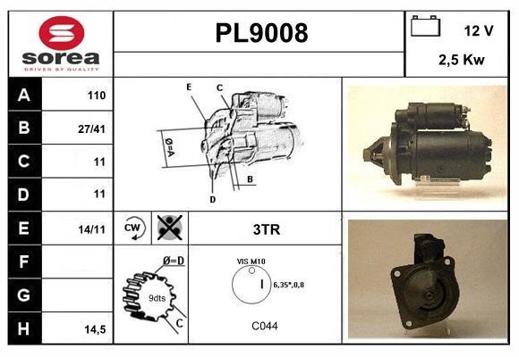 SNRA PL9008 Стартер PL9008: Отличная цена - Купить в Польше на 2407.PL!