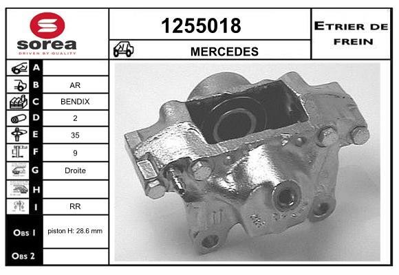 SNRA 1255018 Brake caliper rear right 1255018: Buy near me in Poland at 2407.PL - Good price!