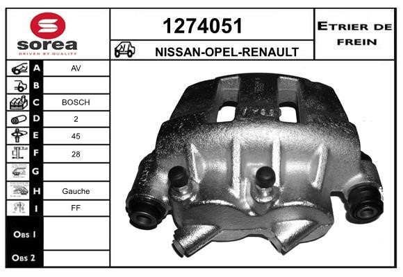 SNRA 1274051 Суппорт тормозной передний левый 1274051: Отличная цена - Купить в Польше на 2407.PL!
