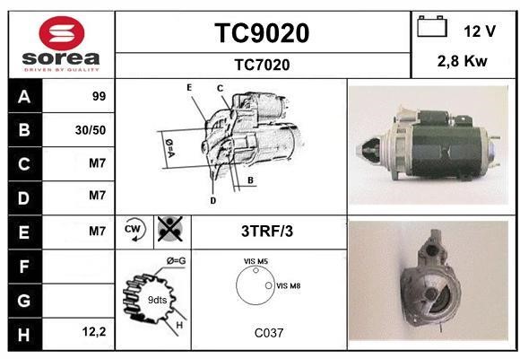 SNRA TC9020 Starter TC9020: Buy near me in Poland at 2407.PL - Good price!