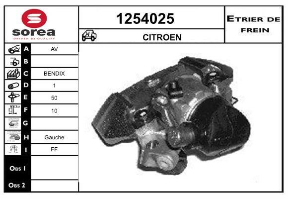 SNRA 1254025 Brake caliper front left 1254025: Buy near me in Poland at 2407.PL - Good price!