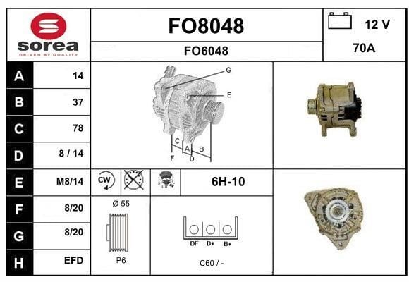 SNRA FO8048 Alternator FO8048: Dobra cena w Polsce na 2407.PL - Kup Teraz!