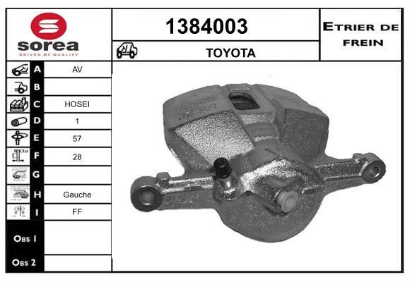 SNRA 1384003 Brake caliper front left 1384003: Buy near me in Poland at 2407.PL - Good price!