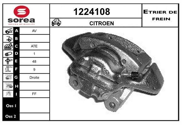 SNRA 1224108 Brake caliper front right 1224108: Buy near me in Poland at 2407.PL - Good price!