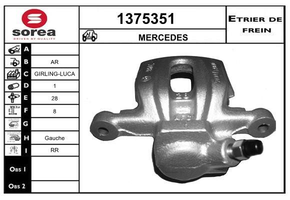 SNRA 1375351 Brake caliper rear left 1375351: Buy near me in Poland at 2407.PL - Good price!