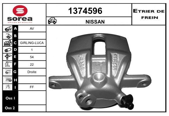 SNRA 1374596 Brake caliper front right 1374596: Buy near me in Poland at 2407.PL - Good price!