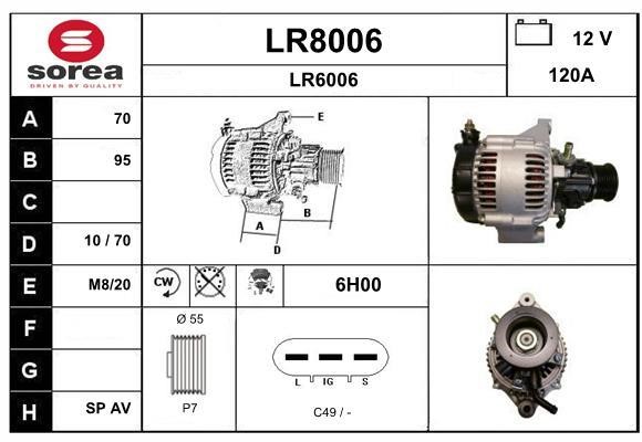 SNRA LR8006 Alternator LR8006: Dobra cena w Polsce na 2407.PL - Kup Teraz!