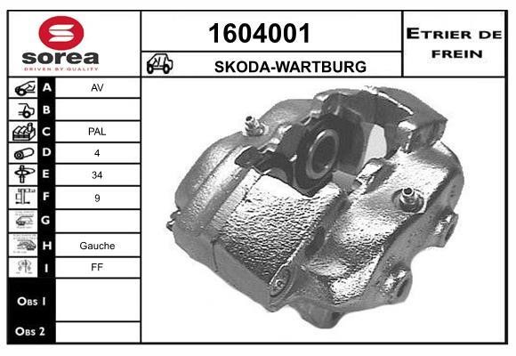 SNRA 1604001 Brake caliper 1604001: Buy near me in Poland at 2407.PL - Good price!