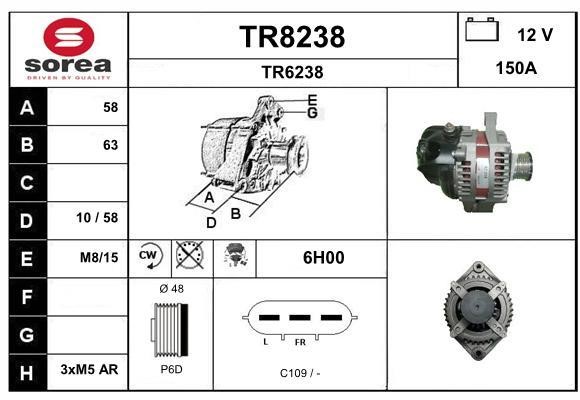 SNRA TR8238 Alternator TR8238: Dobra cena w Polsce na 2407.PL - Kup Teraz!