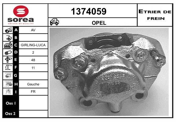 SNRA 1374059 Brake caliper front left 1374059: Buy near me in Poland at 2407.PL - Good price!